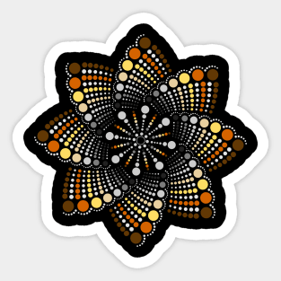 Seamless Repeating Geometric Mandala Dot Art Gay Bear Pride Pattern Sticker